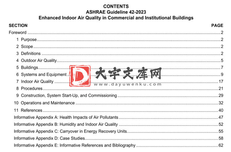 ASHRAE Guideline 42-2023 pdf download 提高商业和机构建筑的室内空气质量 Enhanced Indoor Air Quality In Commercial And Institutional Buildings